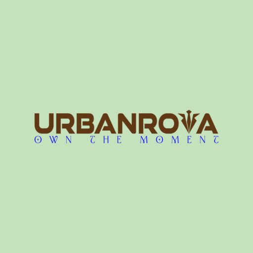Urban Rova logo - green and white minimalist brand identity